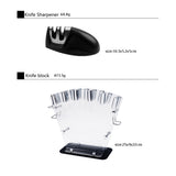 Kitchen 17 Piece Knife Set with Block and Sharpener Chef Knives - Extra Image