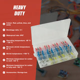 250PCS Waterproof Solder Seal Sleeve Heat Shrink Butt Wire Connectors Terminals - Front View