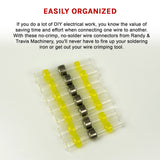 250PCS Waterproof Solder Seal Sleeve Heat Shrink Butt Wire Connectors Terminals - Close-Up Angle