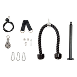 Pulley System Cable Attachment Pull Down Machine DIY Home Gym Workout Kit - Top-Down View