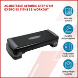 Adjustable Aerobic Step Gym Exercise Fitness Workout - Front View