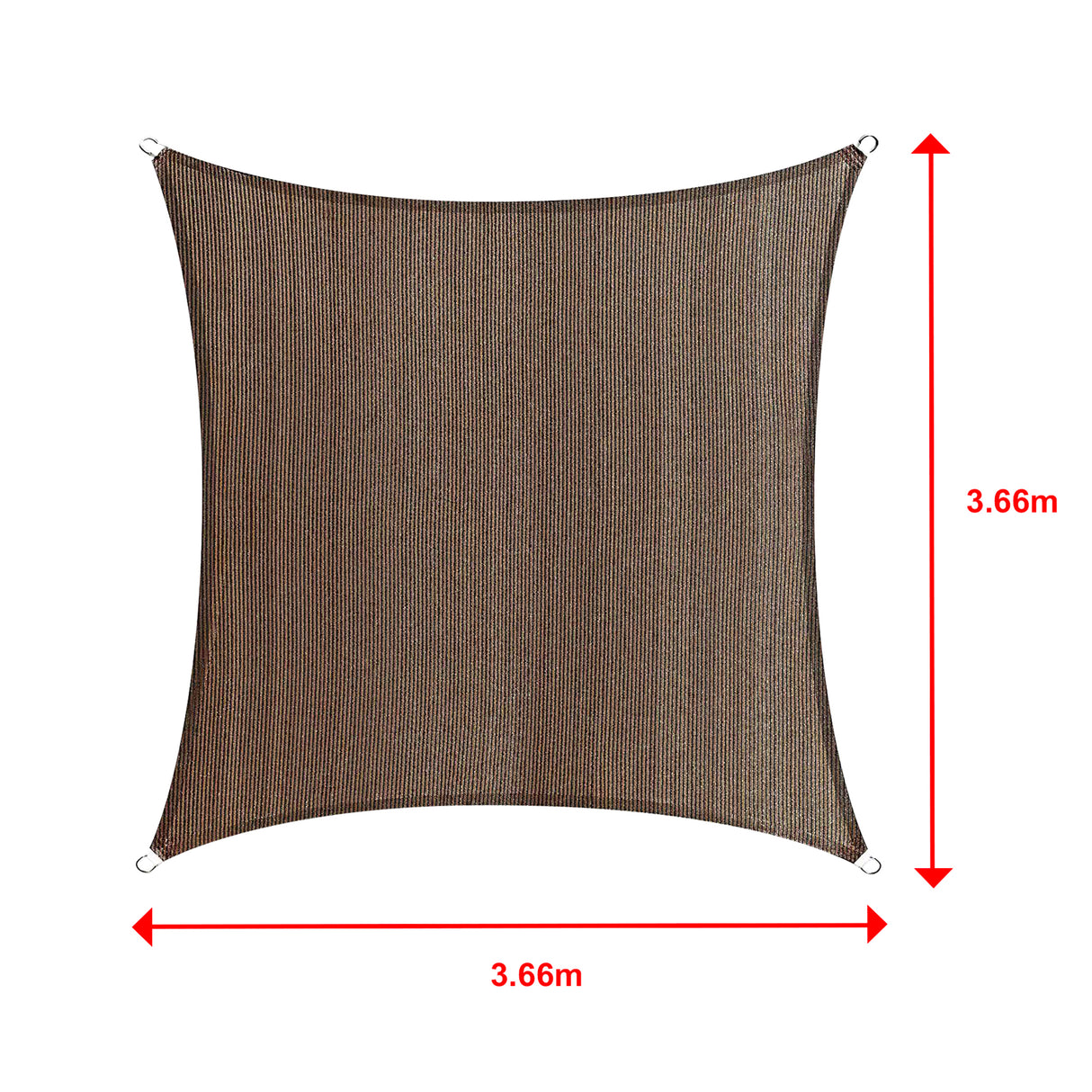 Rectangle Sun Shade Sail Fabric Garden Patio Pool Awning Canopy Cover Coffee