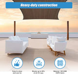 Rectangle Sun Shade Sail Fabric Garden Patio Pool Awning Canopy Cover Coffee - Top-Down View