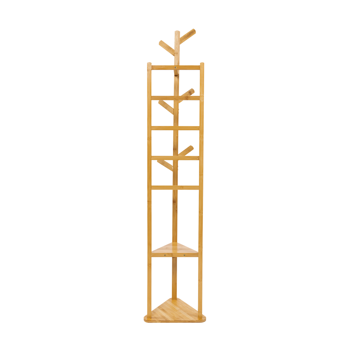 Clothes Coat Rack Garment Stand Shelf Wooden Tree Hanger Bag Hat Hook Holder