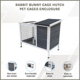 Rabbit Bunny Cage Hutch Pet Cages Enclosure - Top-Down View