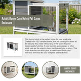 Rabbit Bunny Cage Hutch Pet Cages Enclosure - Rear View