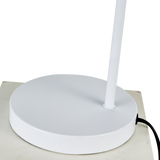 Modern Table lamp Desk Light Base Bedside Bedroom White - 45-Degree Angle