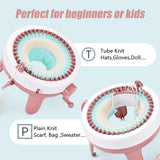 DIY Knitting Machine Smart Weaving Knit Rotating Kids Toy Scarf Sock Hat Gift - Low Angle