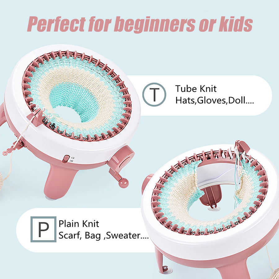 DIY Knitting Machine Smart Weaving Knit Rotating Kids Toy Scarf Sock Hat Gift