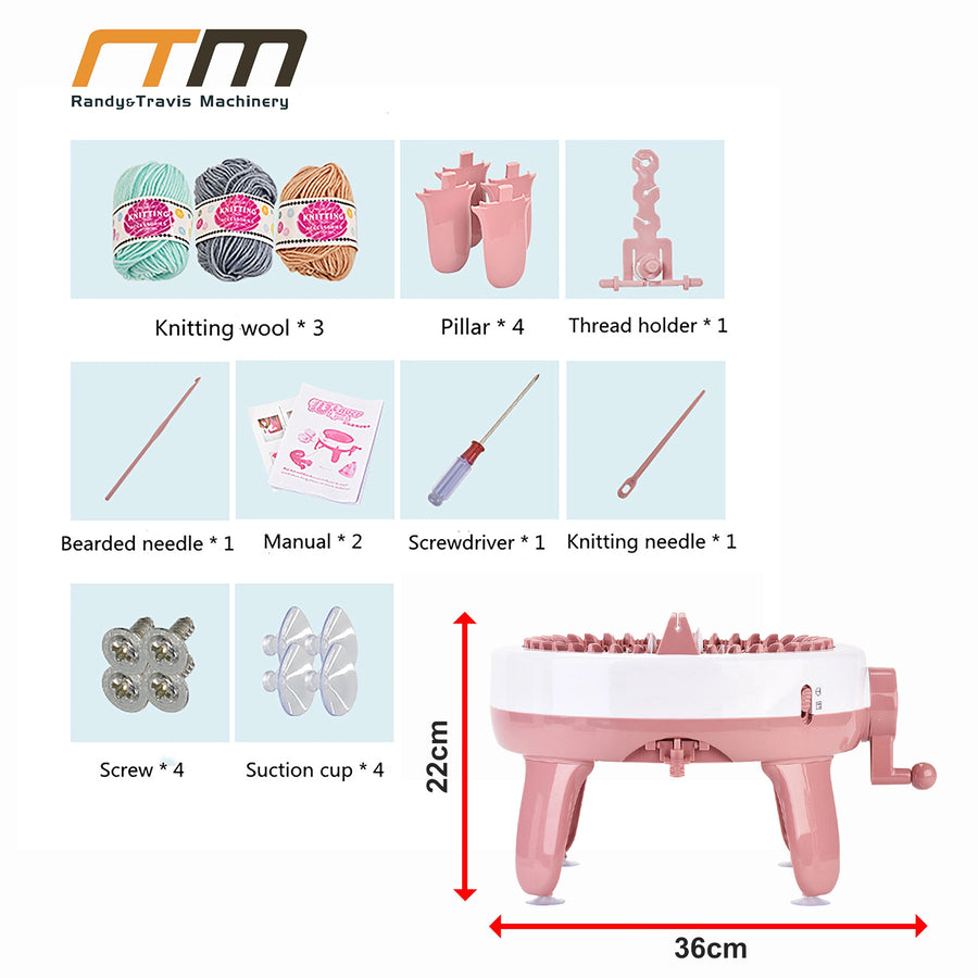 DIY Knitting Machine Smart Weaving Knit Rotating Kids Toy Scarf Sock Hat Gift