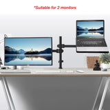 Monitor Mount & Laptop and Tablet Shelf Stands Holders Adjustable Workspace Arm - Extra Image