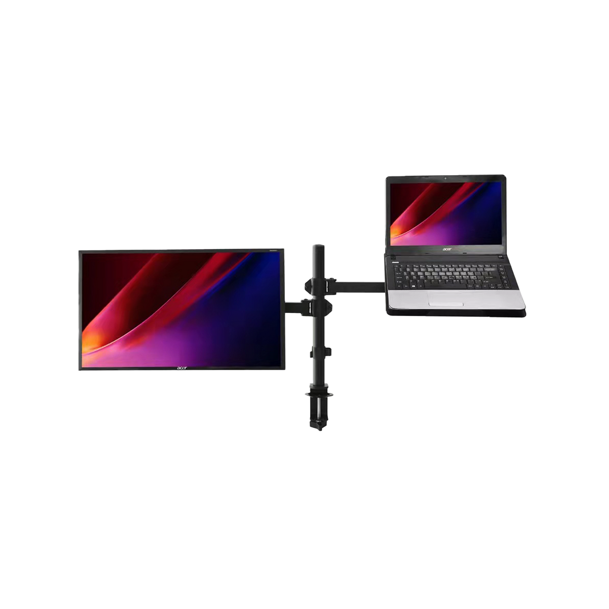 Monitor Mount & Laptop and Tablet Shelf Stands Holders Adjustable Workspace Arm