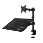 Monitor Mount & Laptop and Tablet Shelf Stands Holders Adjustable Workspace Arm
