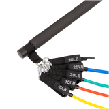 Exercise Pilates Bar Kit Resistance Bands Yoga Fitness Stretch Workout Gym