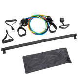 Exercise Pilates Bar Kit Resistance Bands Yoga Fitness Stretch Workout Gym