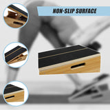 Wooden Slant Exercise Board With Adjustable Incline And Non-Slip Surface - Close-Up Angle