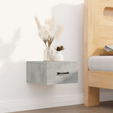 Wall-mounted Bedside Cabinets 2 pcs Concrete Grey 35x35x20 cm - Side View