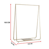 Gold Clothing Retail Shop Commercial Garment Display Rack - Extra Image