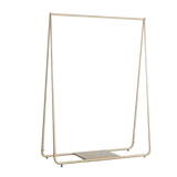 Gold Clothing Retail Shop Commercial Garment Display Rack - 45-Degree Angle