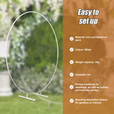 2M Wedding Hoop Round Circle Arch Backdrop Flower Display Stand Frame Background - Extra Image