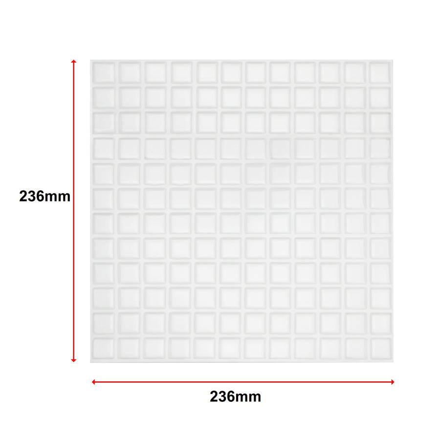 Tiles 3D Peel and Stick Wall Tile Stereoscopic Crystal White 10 Sheets