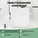 Tiles 3D Peel and Stick Wall Tile Stereoscopic Crystal White 10 Sheets