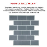 Tiles 3D Peel and Stick Wall Tile Dark Grey 10 Sheets - Extra Image