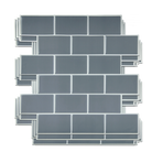 Tiles 3D Peel and Stick Wall Tile Dark Grey 10 Sheets