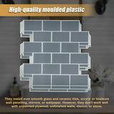 Tiles 3D Peel and Stick Wall Tile Dark Grey 10 Sheets - Low Angle