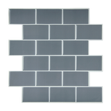 Tiles 3D Peel and Stick Wall Tile Dark Grey 10 Sheets - Extra Image