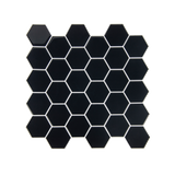 Tiles 3D Peel and Stick Wall Tile Hexagonal Mosaic Black 10 Sheets - Top-Down View