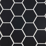 Tiles 3D Peel and Stick Wall Tile Hexagonal Mosaic Black 10 Sheets