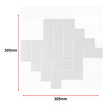Tiles 3D Peel and Stick Wall Tile Herringbone White 10 Sheets