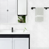 Tiles 3D Peel and Stick Wall Tile Herringbone White 10 Sheets - Close-Up Angle