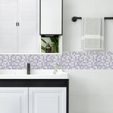 Tiles 3D Peel and Stick Wall Tile Crystal Mosaic 10 Sheets - Low Angle