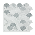 Tiles 3D Peel and Stick Wall Tile Fish Scale Mosaic 10 Sheets