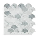 Tiles 3D Peel and Stick Wall Tile Fish Scale Mosaic 10 Sheets - Side View