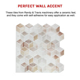 Tiles 3D Peel and Stick Wall Tile Shell Mosaic 10 Sheets - Extra Image