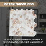 Tiles 3D Peel and Stick Wall Tile Shell Mosaic 10 Sheets - Rear View