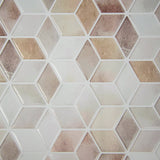 Tiles 3D Peel and Stick Wall Tile Shell Mosaic 10 Sheets - Close-Up Angle
