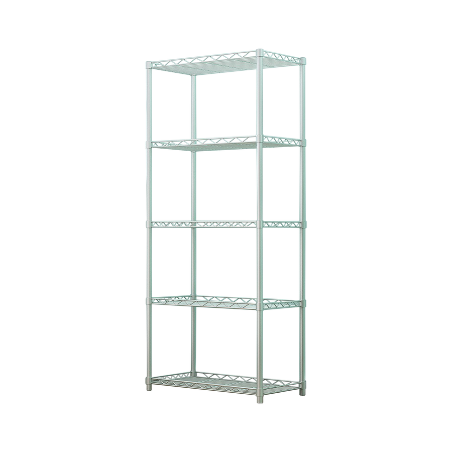 5 Tier Silver Metal Storage Rack Shelving Wire Shelf