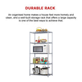 5 Tier Silver Metal Storage Rack Shelving Wire Shelf