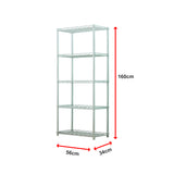 5 Tier Silver Metal Storage Rack Shelving Wire Shelf - Extra Image