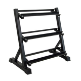Dumbbell Rack Storage Stand Hex Weight Heavy Duty 3 Tier Wide Home Gym Fitness - Top-Down View