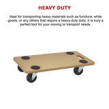 200kg Heavy Duty Hand Dolly Furniture Wooden Trolley Cart Moving Platform Mover - Extra Image