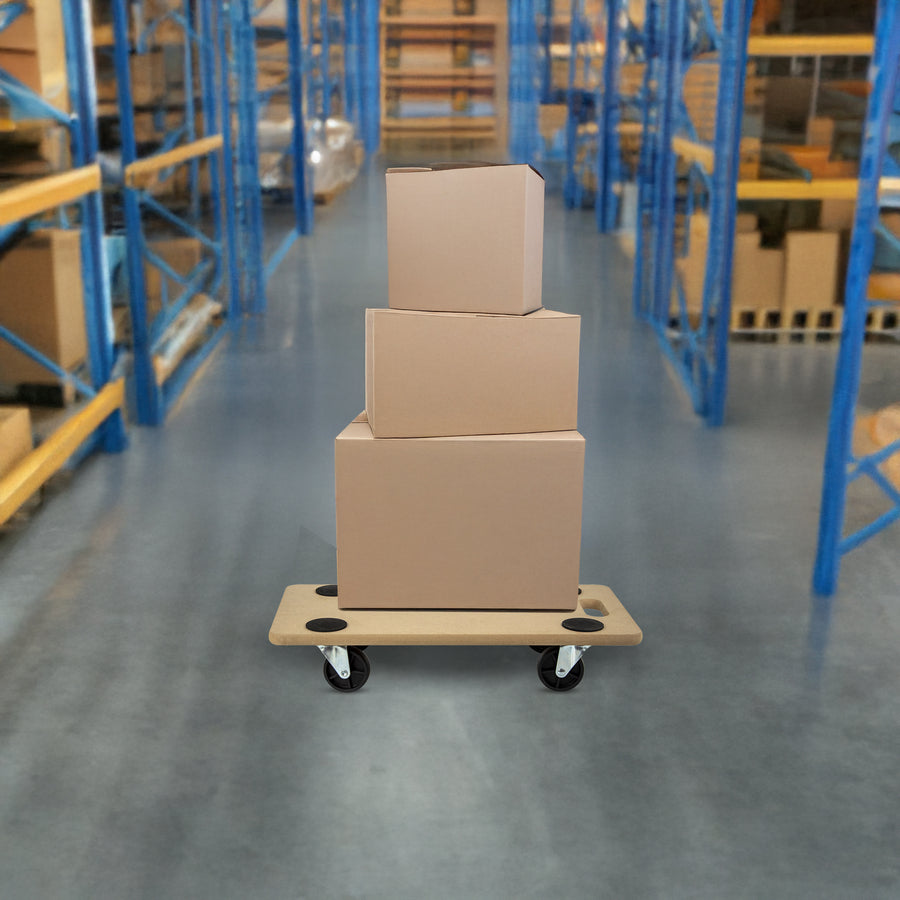 200kg Heavy Duty Hand Dolly Furniture Wooden Trolley Cart Moving Platform Mover, image 6