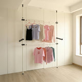 Heavy Duty Adjust Clothes Rail Storage Garment Shelf Hanging Display Stand Rack