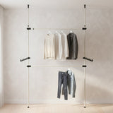 Heavy Duty Adjust Clothes Rail Storage Garment Shelf Hanging Display Stand Rack