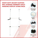 Heavy Duty Adjust Clothes Rail Storage Garment Shelf Hanging Display Stand Rack - Top-Down View