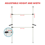 Heavy Duty Adjust Clothes Rail Storage Garment Shelf Hanging Display Stand Rack - Rear View